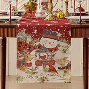Snowman Scenery Christmas/Holiday Table Runner - New in Package